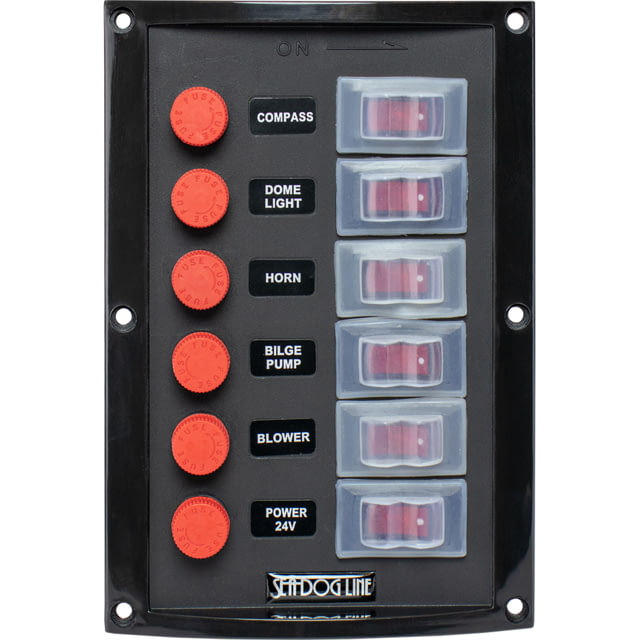 Sea-Dog Sea-Dog Splash Guard Switch Panel Vertical - 6 Switch