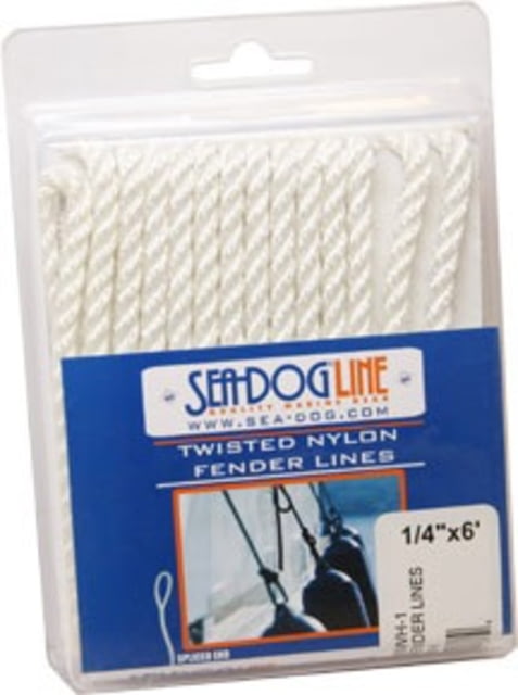 Sea-Dog Twisted Nylon Fender Line - 1/4in x 6' White
