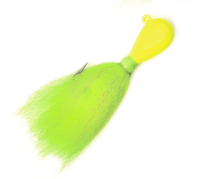 Sea Striker Bucktail Bean Jig 1 oz 6/0 Hook Chartreuse Head/Chartreuse Tail 2/Pack