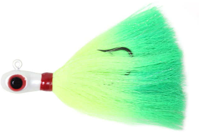 Sea Striker Bugeye Jig 1 1/2 oz White Head/Chartreuse/Green Tail Mylar