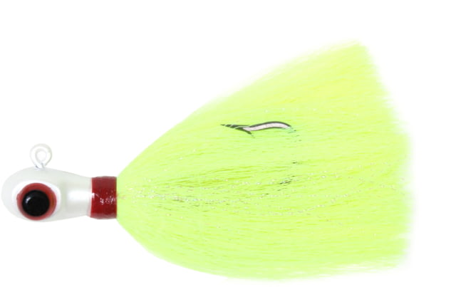Sea Striker Bugeye Jig 1 1/2 oz White Head/Chartreuse Tail Mylar