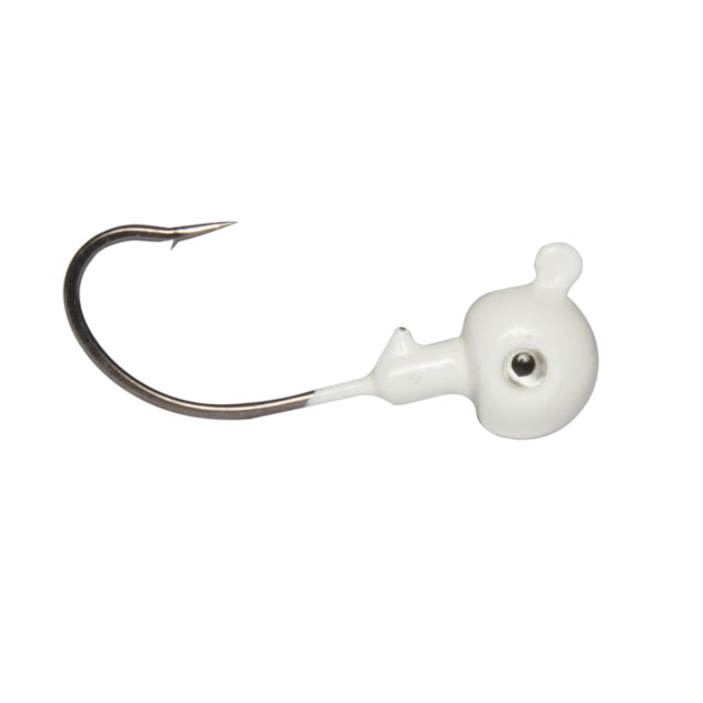 Sea Striker Got-Cha Round head flat back Live Eye jig 1/4oz White 5 pack