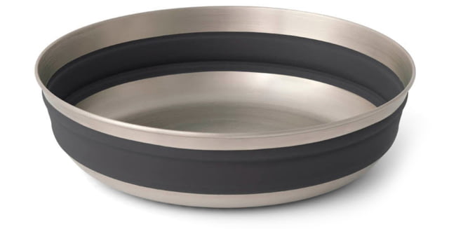 Sea to Summit Detour Stainless Steel Collapsible Bowl Beluga Black Large