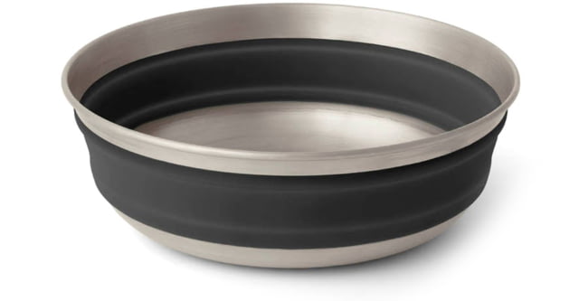 Sea to Summit Detour Stainless Steel Collapsible Bowl Beluga Black Medium