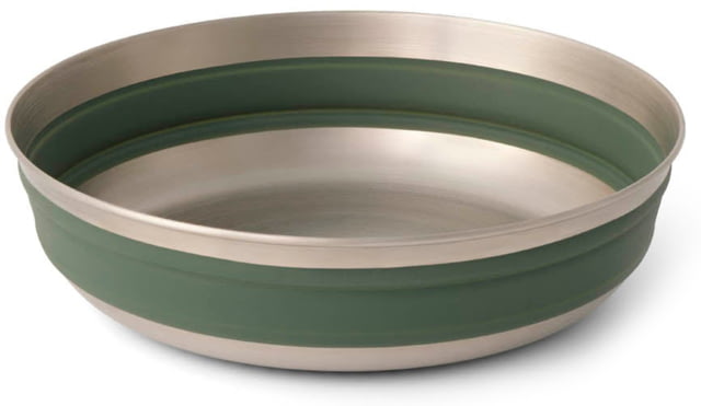 Sea to Summit Detour Stainless Steel Collapsible Bowl Laurel Wreath Green Large