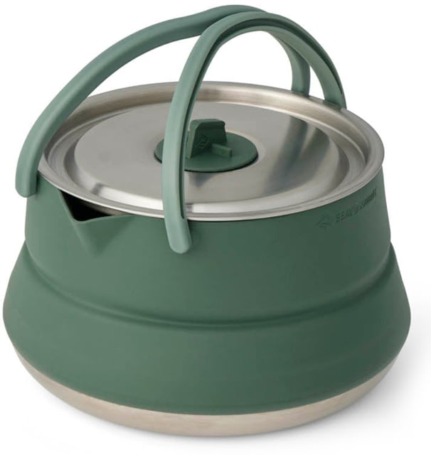 Sea to Summit Detour Stainless Steel Collapsible Kettle Laurel Wreath Green