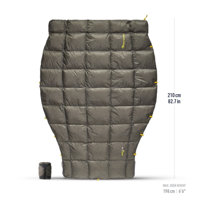 Sea To Summit Sea to Summit Ember Down Quilt 45F/7C Sleeping Bag Long Beluga Black Long