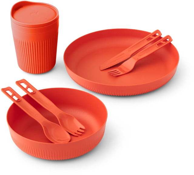 Sea to Summit Passage Dinnerware Set 1P 7 Piece Spicy Orange