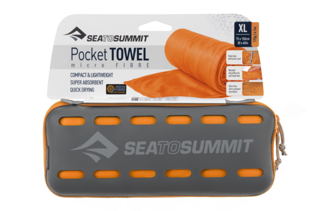 Sea to Summit Pocket Towel Extra Large 30in x 60in Orange