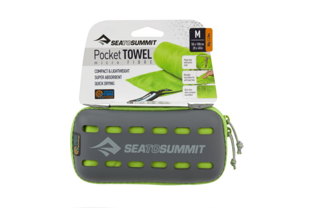 Sea to Summit Pocket Towel Medium 20in x 40in Lime