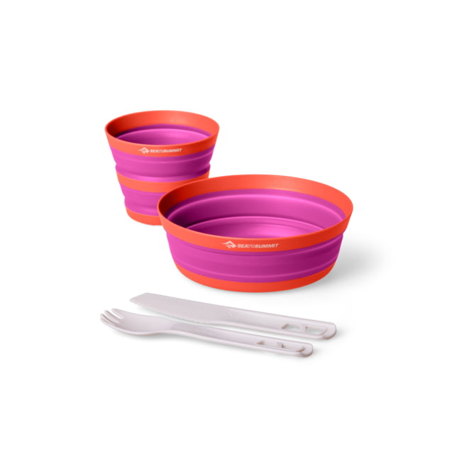 Sea to Summit XLite Collapsible Bowl w/ Cup/ Spork/ Knife Set Meadow Mauve One Size