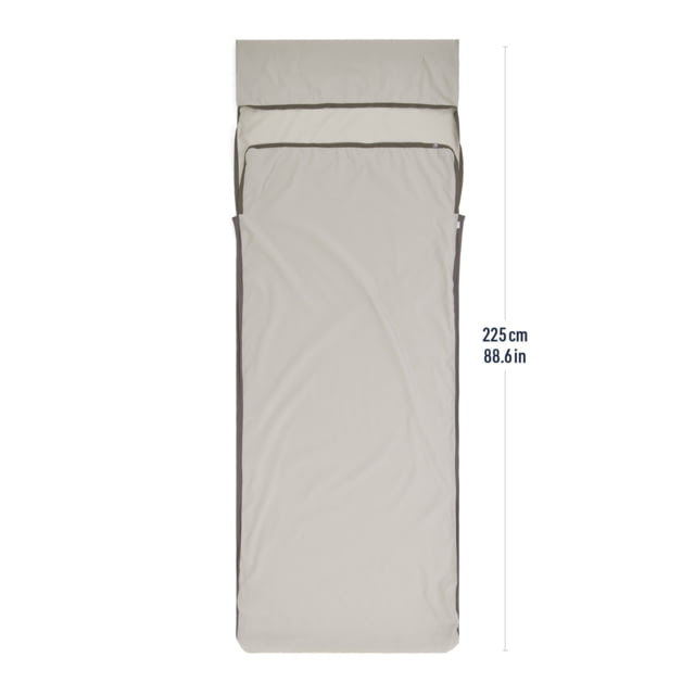 Sea To Summit Sea to Summit Silk Blend Rectangular Sleeping Bag Liner w/ Pillow Sleeve Moonstruck Grey Universal