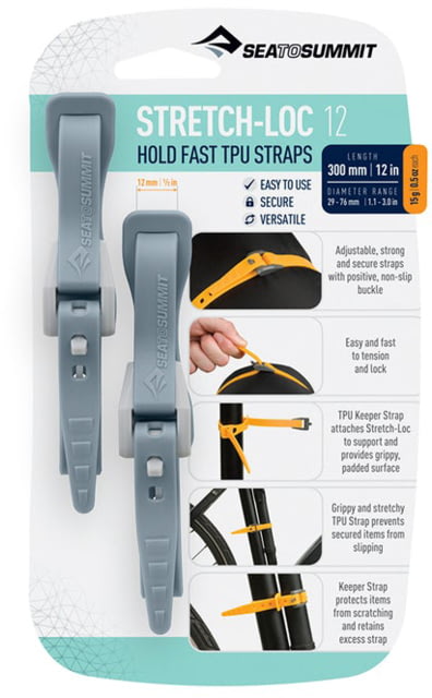 Sea to Summit Stretch-Loc TPU Straps 12 2 Pack Dusk 300mm x 12mm