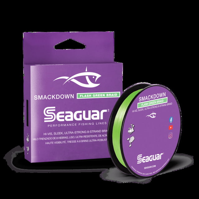 Seaguar Smackdown Flash Green Braid Fishing Line 300 yards 50 lbs