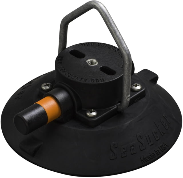 Seasucker SeaSucker 6in SeaSucker Mount w/Pointed Stainless Steel D-Ring Black