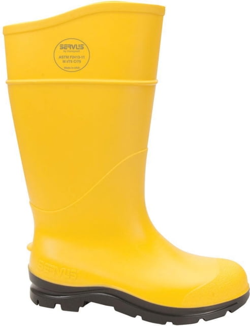 Servus CT PVC 14in Steel Toe Boot - Mens Yellow/Black 5