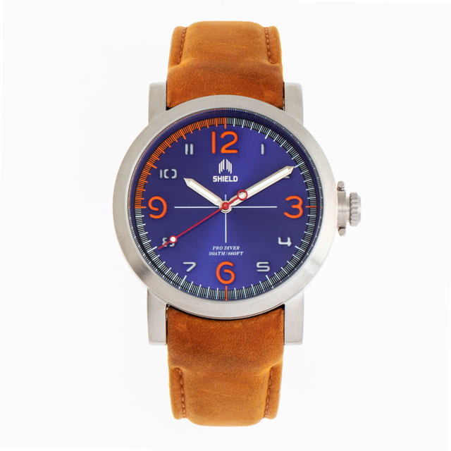 Shield Berge Diver Watch - Mens Blue/Light Brown One Size