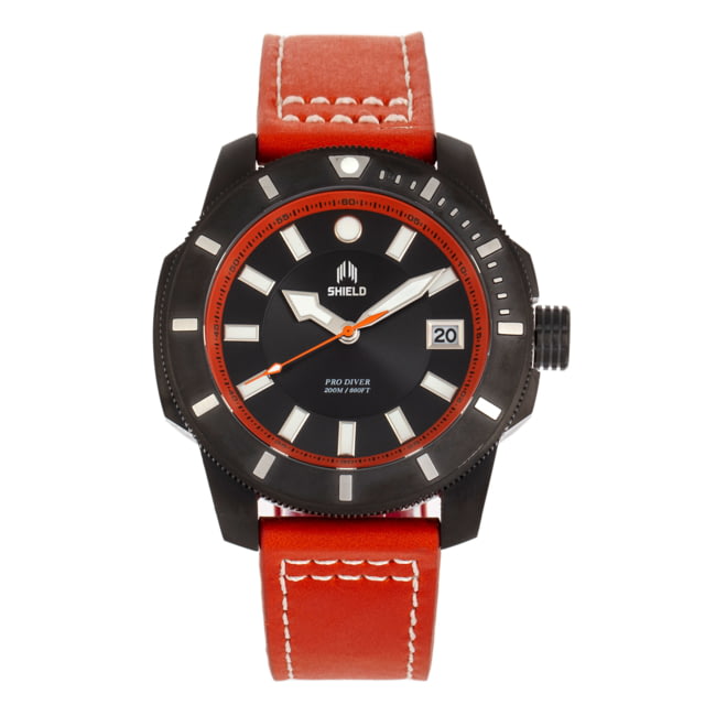 Shield Shaw Diver Watch w/Date - Mens Black/Orange One Size