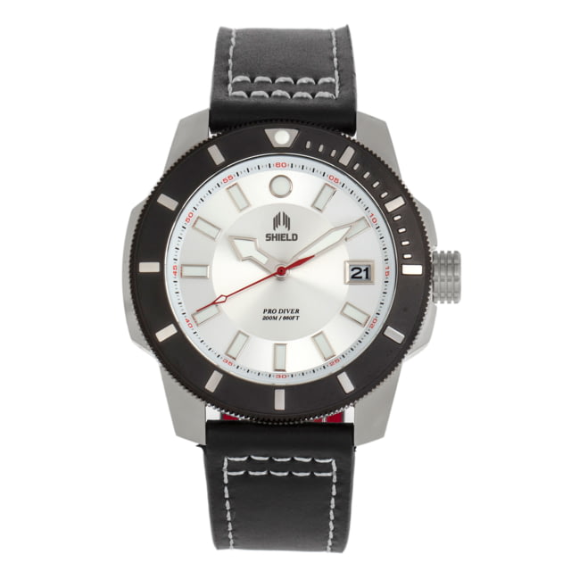 Shield Shaw Diver Watch w/Date - Mens Silver One Size