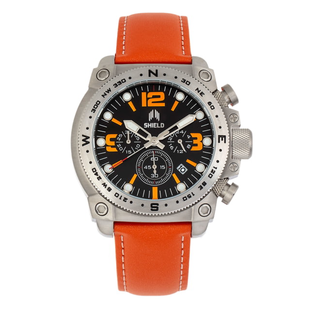 Shield Tesei Chronograph Diver Watch w/Date - Mens Black/Orange One Size
