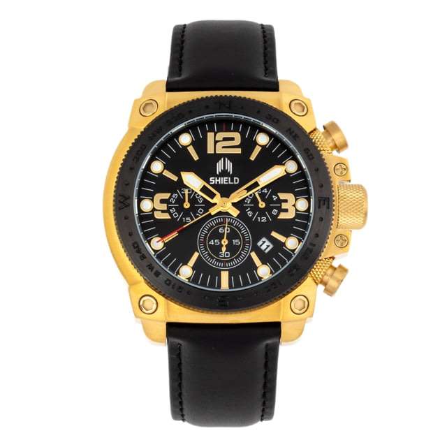 Shield Tesei Chronograph Diver Watch w/Date - Mens Gold/Black One Size