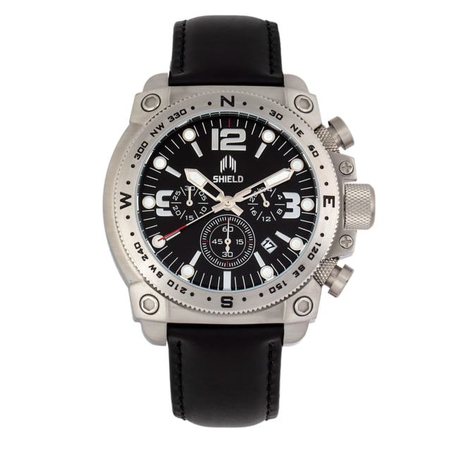 Shield Tesei Chronograph Diver Watch w/Date - Mens Silver/Black One Size