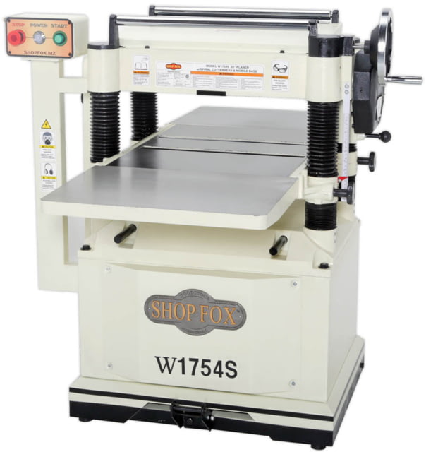 Shop Fox 20in Planer with Built-in Mobile Base and Spiral Cutterhead