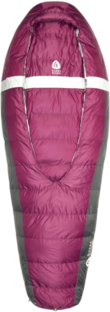 Sierra Designs Backcountry Bed 650F 20 Deg Sleeping Bag - Women's Purple/White/Grey Regular