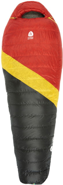 Sierra Designs Nitro 800F 20 Degrees Sleeping Bag Red/Yellow/Black Regular