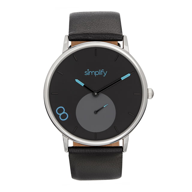 Simplify The 7200 Leather-Band Watch Black/Black One Size