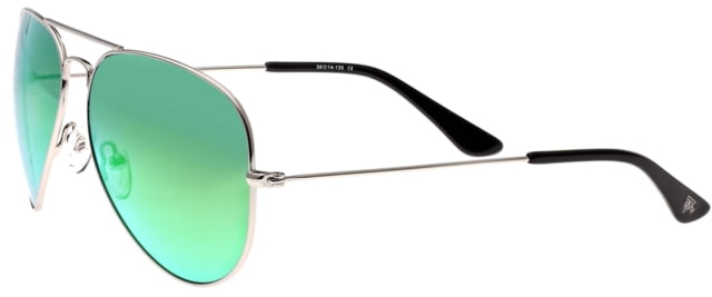 Sixty One Sunglasses Honupu Sunglasses Silver Frame Blue-Green Lens Polarized One Size