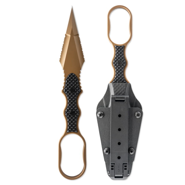 Skallywag Tactical Skallywag Tactical Guardian Fixed Blade Knife 4 in D2 Dagger Blade G10 Handle Tan