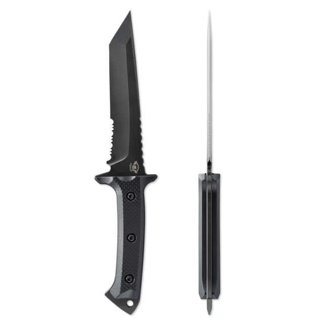 Skallywag Tactical Skallywag Tactical Riptide Tanto Serrated Fixed Blade Knife 6.35 in D2 Tanto Blade G10 Handle Black