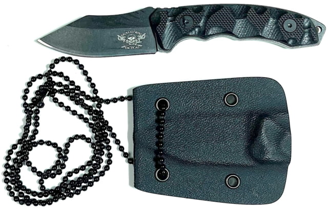 Skallywag Tactical Skallywag Tactical The Mini Fixed Blade 2 in 420 Stainless Steel G10 Scalloped Textured Scale Handle Black The Mini