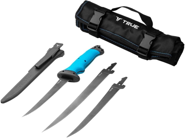 TRUE Fishing Fixed Blade Knives Kit 6/7.5/9.5in 5Cr13 Steel Fillet TPR Handle Titanium Nitride