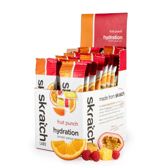 Skratch Labs Hydration Sports Drink Mix Fruit Punch 440g 20 Pack Singles