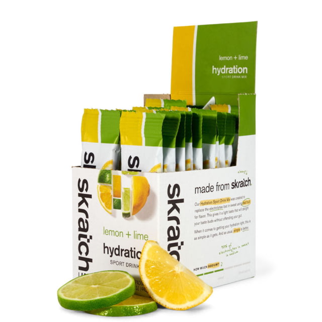 Skratch Labs Hydration Sports Drink Mix Lemons + Limes 440g 20 Pack Singles