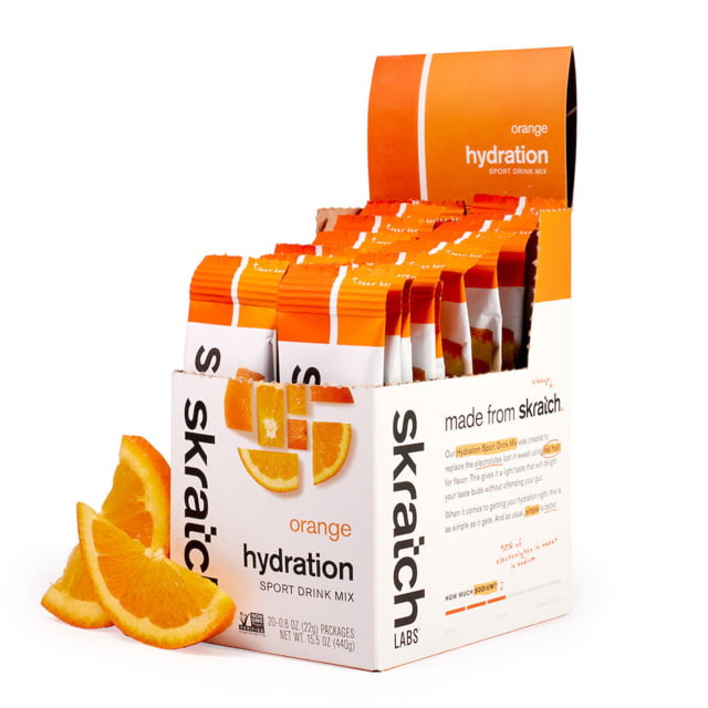 Skratch Labs Hydration Sports Drink Mix Oranges 440g 20 Pack Singles