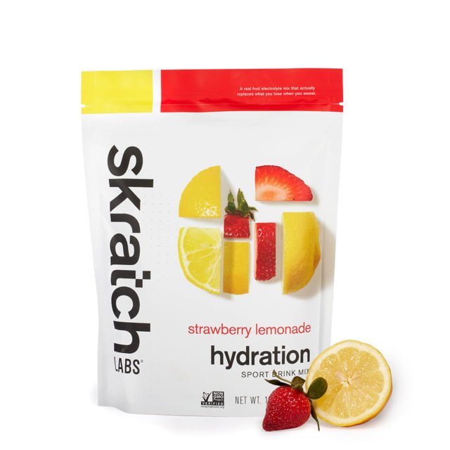 Skratch Labs Hydration Sports Drink Mix Strawberry Lemonade 440g 20 Serving Bag