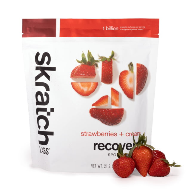 Skratch Labs Recovery Sport Drink Mix Strawberries + Cream 600g 12 Serving Bag