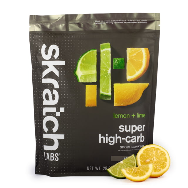 Skratch Labs Super High-Carb Sport Drink Mix Lemons + Limes 840g 8 Serving Bag