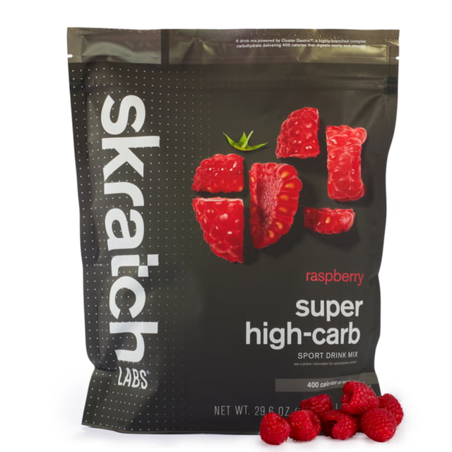 Skratch Labs Super High-Carb Sport Drink Mix Raspberry 840g 8 Serving Bag