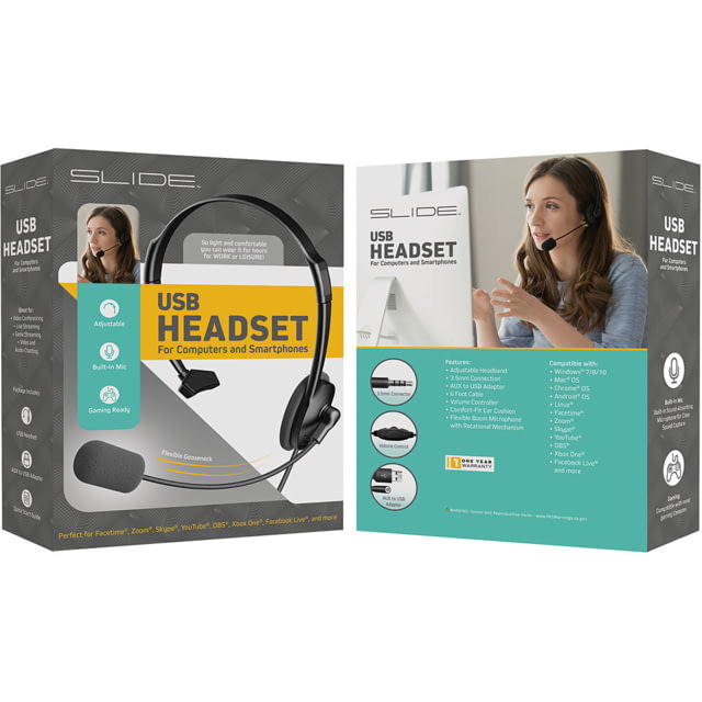Slide Innovations 105 Headset And Mic Wired Black