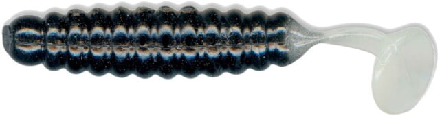 Slider Crappie Panfish Grub 18 1.5in Black/Glow