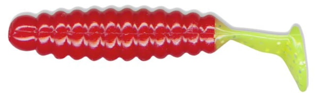 Slider Crappie Panfish Grub 18 1.5in Red/Chartreuse