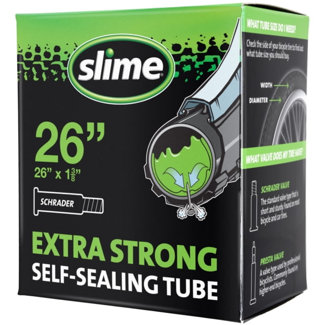 Slime Extra Strong Self-Sealing Bicycle Tubes 26in x 1.375in Black