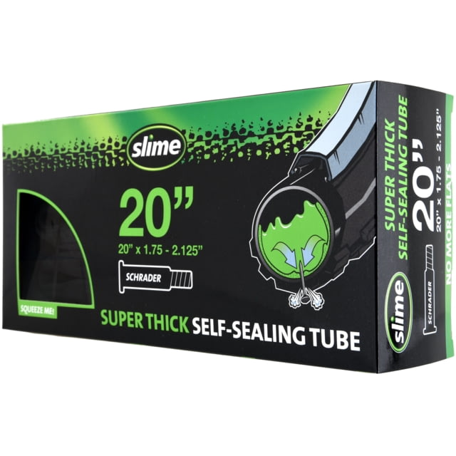 Slime Super Thick Self-Sealing Bicycle Tubes 20 in Black