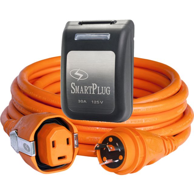 SmartPlug Amp Dual Configuration 50' Cordset w/Tinned Wire &Twist-Type Connector & 30 Amp Non-Metallic Black Inlet 30