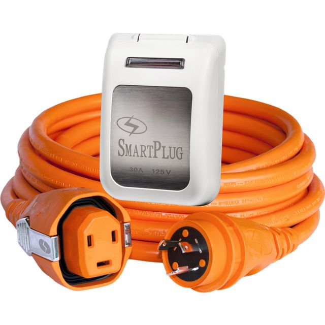 SmartPlug Amp Dual Configuration 50' Cordset w/Tinned Wire &Twist-Type Connector & 30 Amp Non-Metallic White Inlet 30