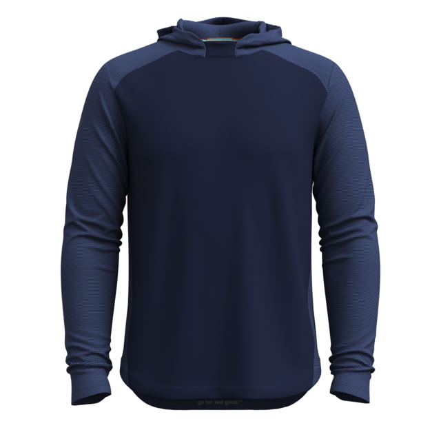 Smartwool Active Mesh Hoodie - Men's Nightfall Blue/Deep Navy 2XL
